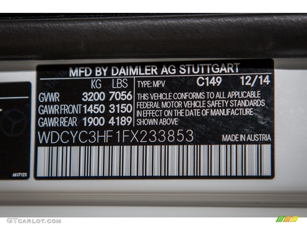 2015 G Color Code 149 for Polar White Photo #103557378