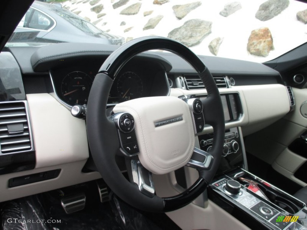 2015 Land Rover Range Rover Supercharged Ebony/Ivory Dashboard Photo #103558698