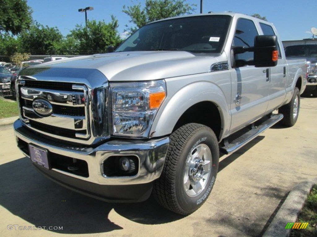 2015 F250 Super Duty XLT Crew Cab 4x4 - Ingot Silver / Steel photo #21