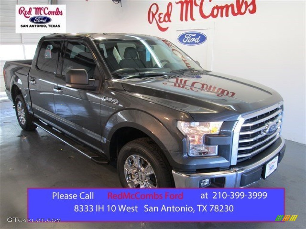 2015 F150 XLT SuperCrew - Magnetic Metallic / Medium Earth Gray photo #1
