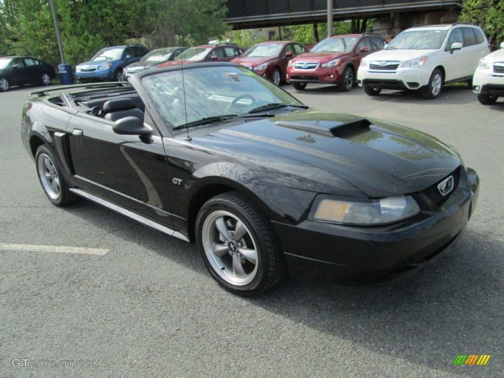 2002 Mustang GT Convertible - Black / Dark Charcoal photo #4