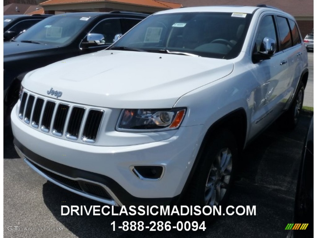 2015 Grand Cherokee Limited 4x4 - Bright White / Black/Light Frost Beige photo #1