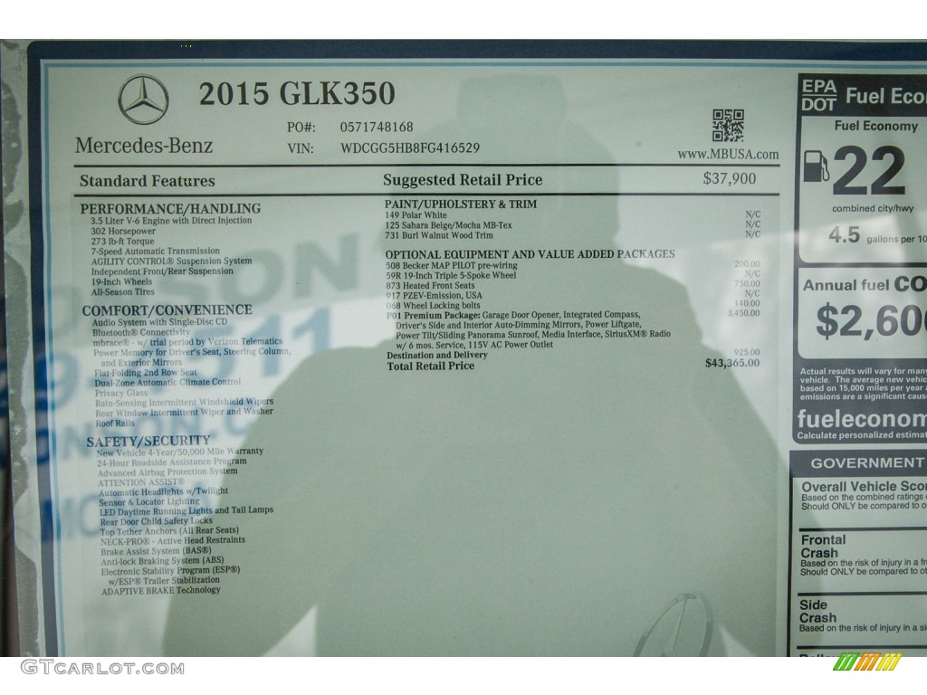 2015 GLK 350 - Polar White / Sahara Beige/Mocha photo #11