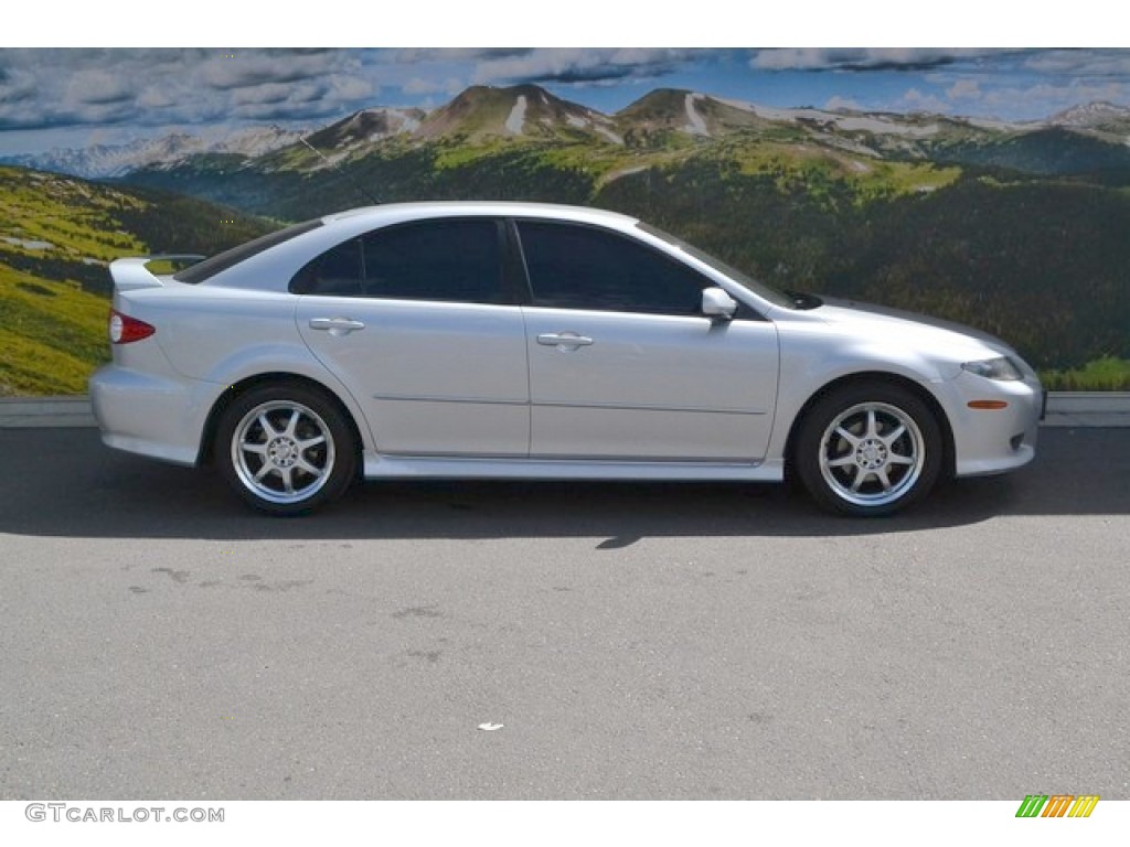 2005 MAZDA6 i Sport Hatchback - Glacier Silver Metallic / Black photo #2