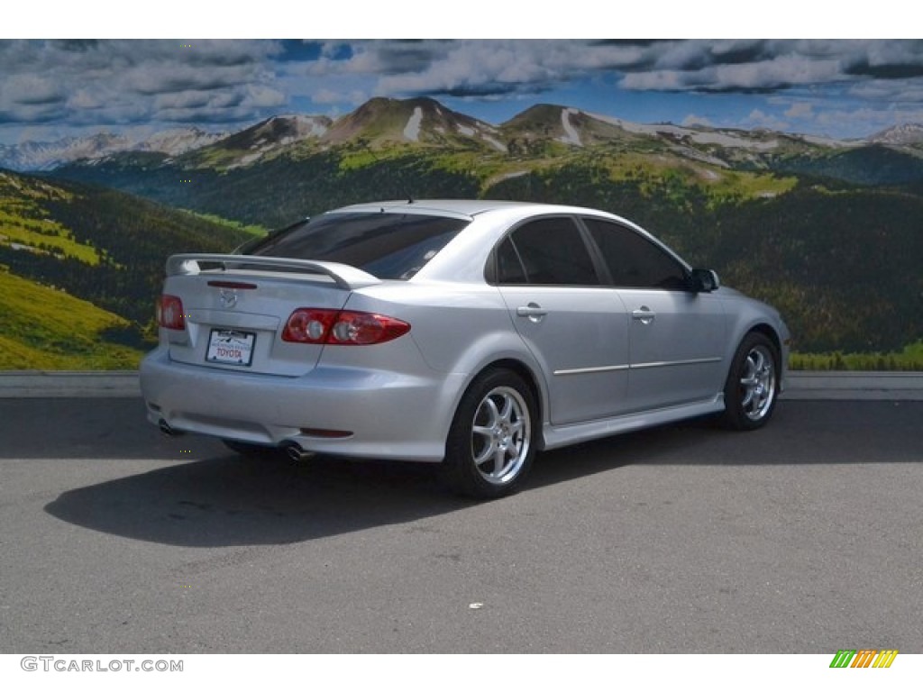 2005 MAZDA6 i Sport Hatchback - Glacier Silver Metallic / Black photo #3