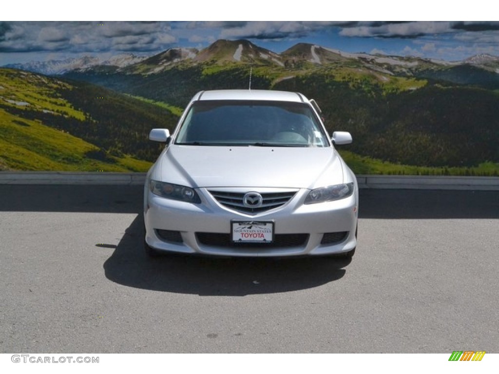 2005 MAZDA6 i Sport Hatchback - Glacier Silver Metallic / Black photo #4