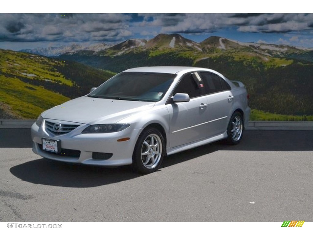 2005 MAZDA6 i Sport Hatchback - Glacier Silver Metallic / Black photo #5