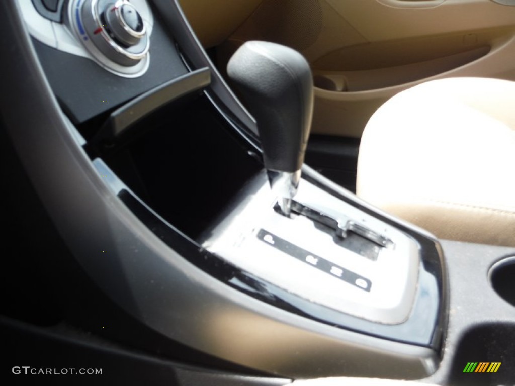 2012 Elantra GLS - Midnight Black / Beige photo #12