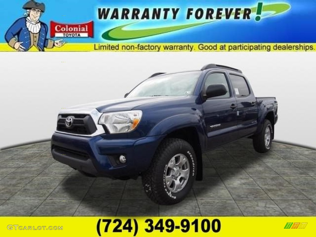 2015 Tacoma V6 Double Cab 4x4 - Blue Ribbon Metallic / Graphite photo #1