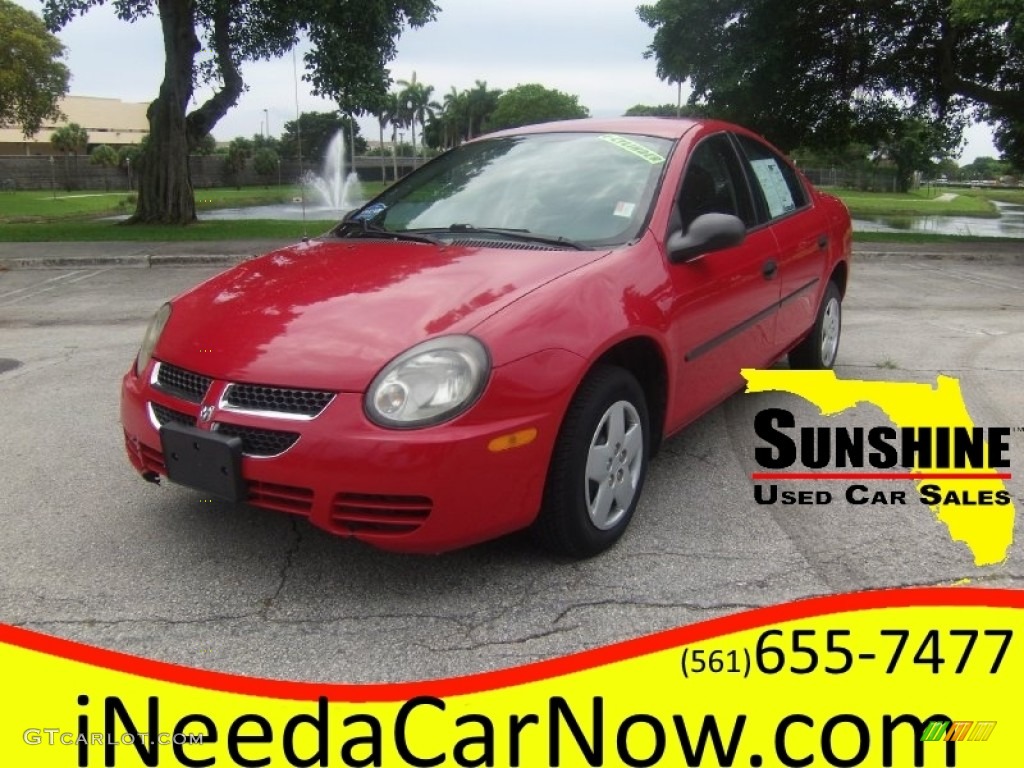 2003 Neon SE - Flame Red / Dark Slate Gray photo #1