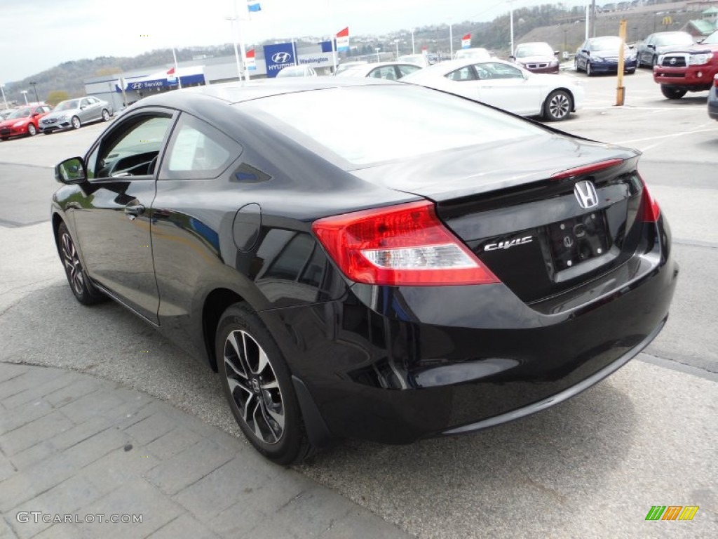 2013 Civic EX Coupe - Crystal Black Pearl / Black photo #7