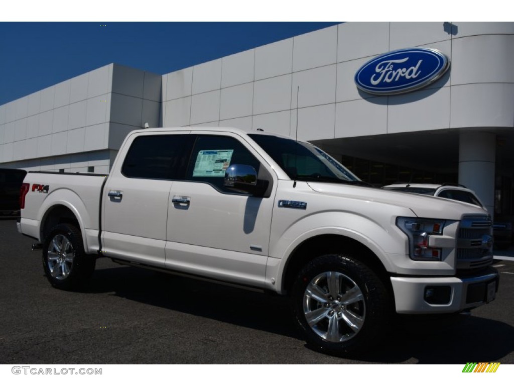 White Platinum Tricoat 2015 Ford F150 Platinum SuperCrew 4x4 Exterior Photo #103579275