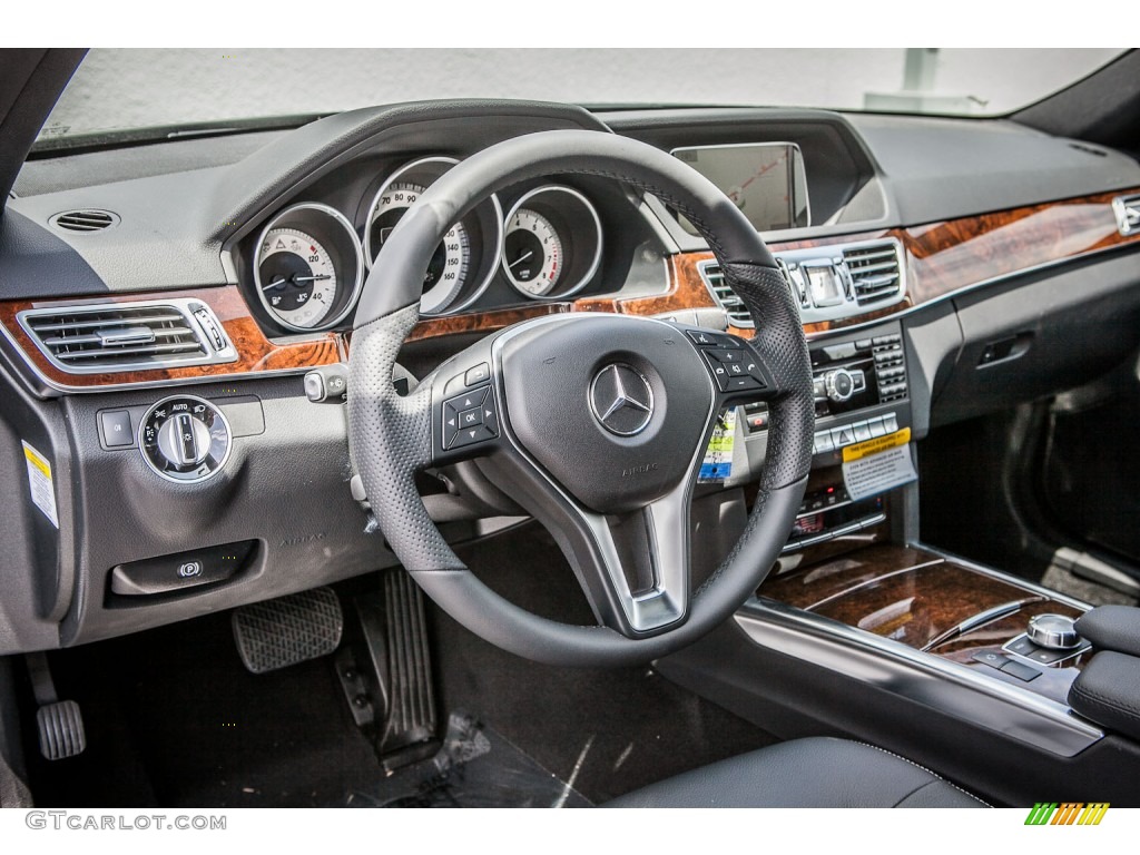 Black Interior 2016 Mercedes-Benz E 350 Sedan Photo #103583766
