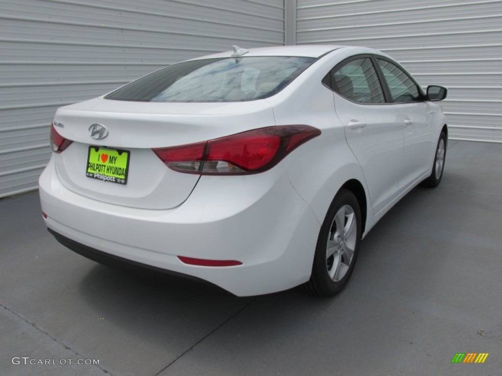 2016 Elantra Value Edition - White / Beige photo #4