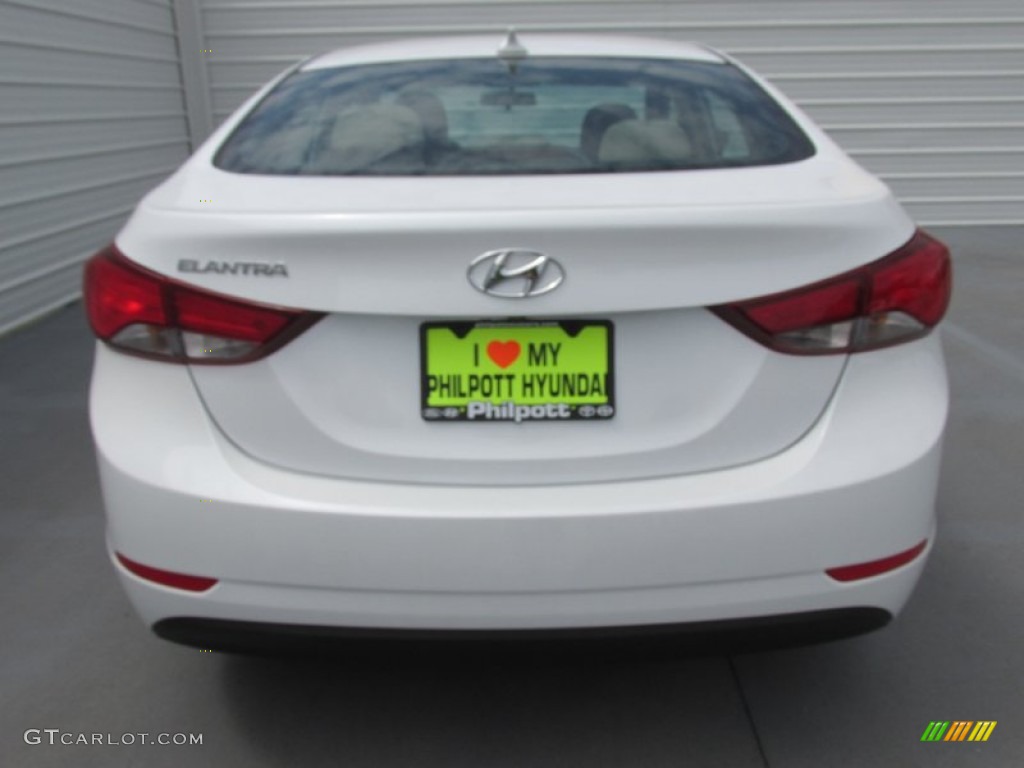 2016 Elantra Value Edition - White / Beige photo #5