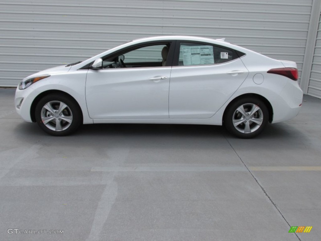 2016 Elantra Value Edition - White / Beige photo #6