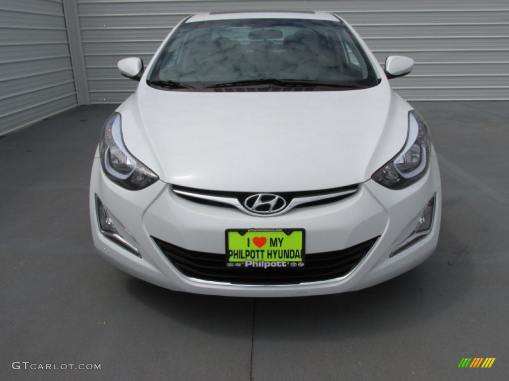 2016 Elantra Value Edition - White / Beige photo #8