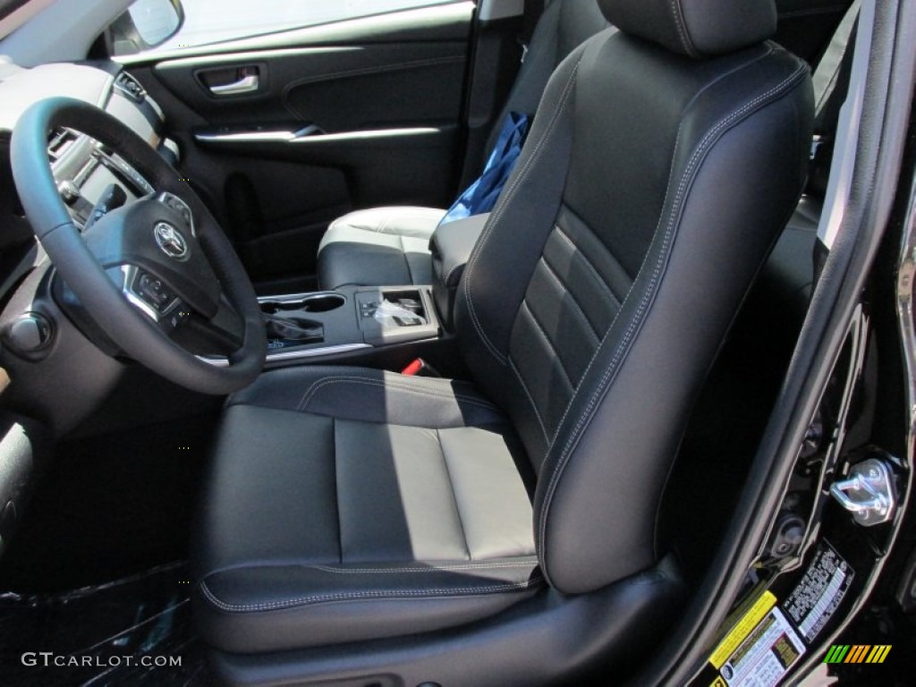 2015 Camry XLE V6 - Attitude Black Metallic / Black photo #21