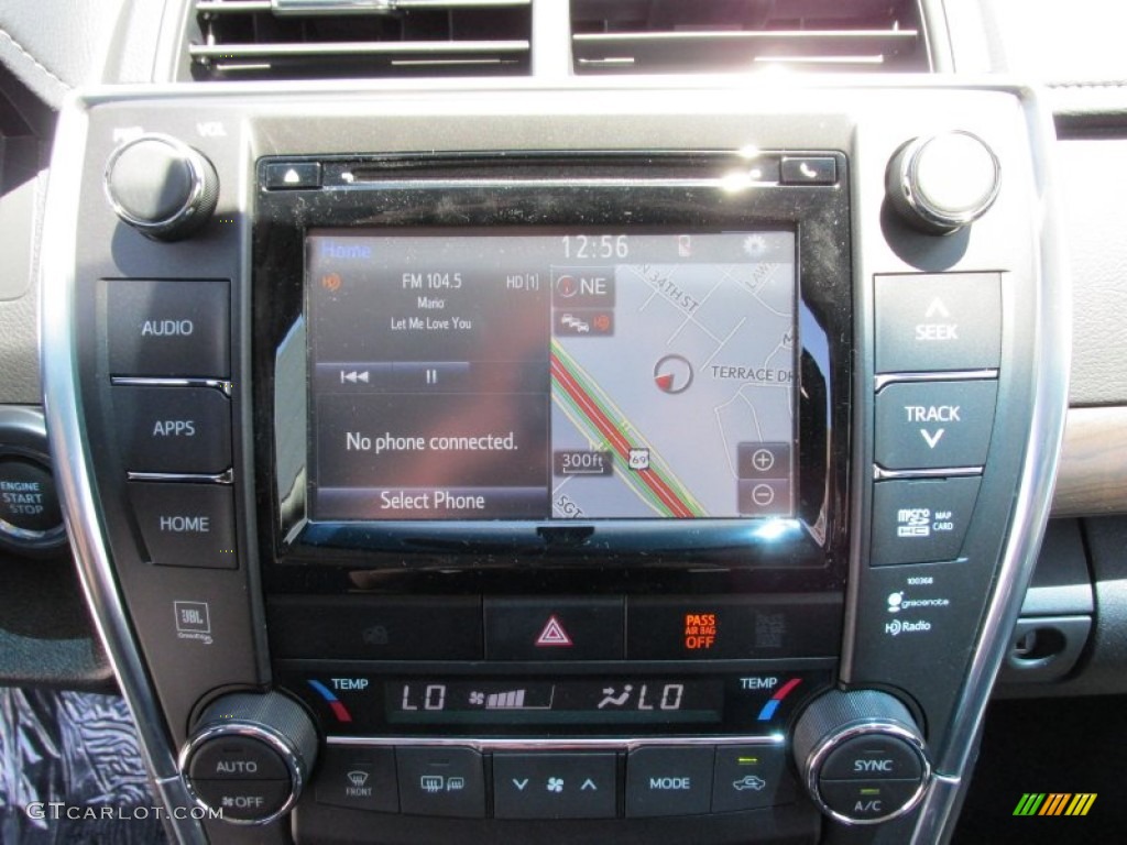 2015 Camry XLE V6 - Attitude Black Metallic / Black photo #26