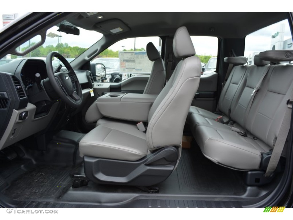 Medium Earth Gray Interior 2015 Ford F150 XL SuperCab 4x4 Photo #103600865