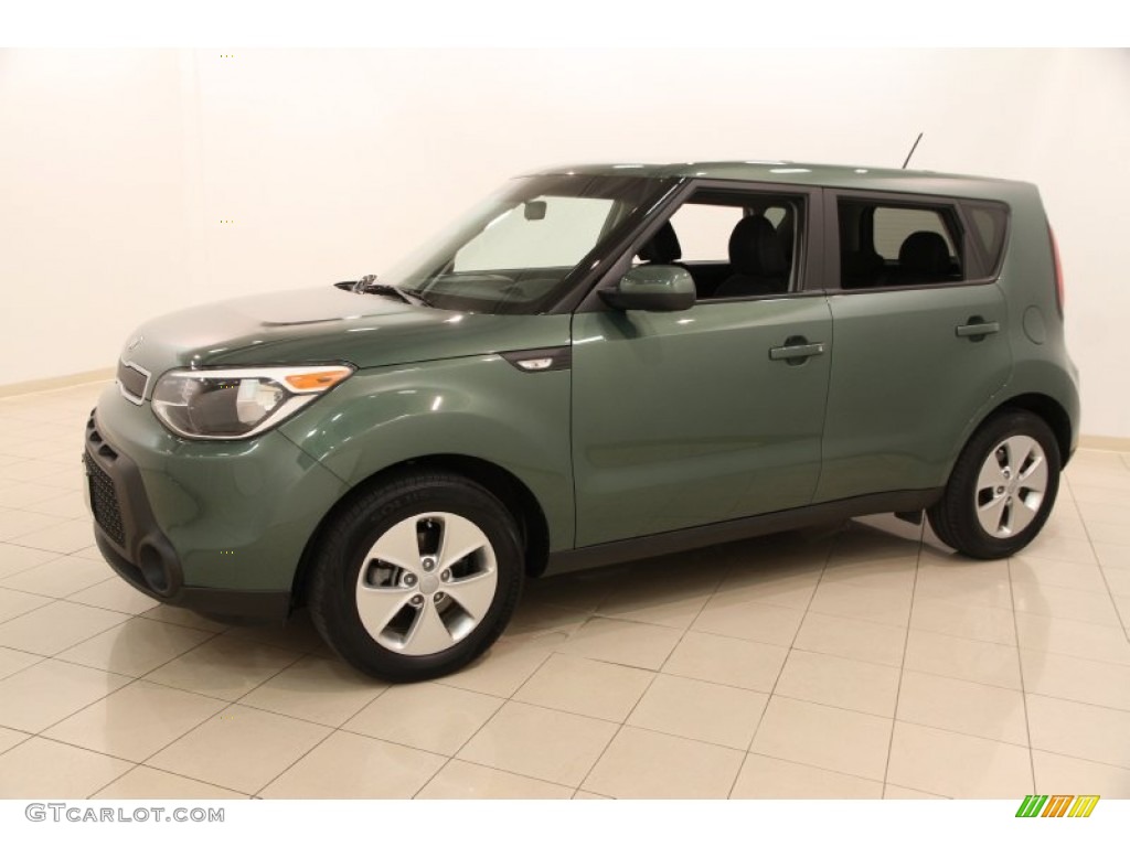 2014 Soul 1.6 - Kale Green / Black Diamond Woven Cloth photo #3