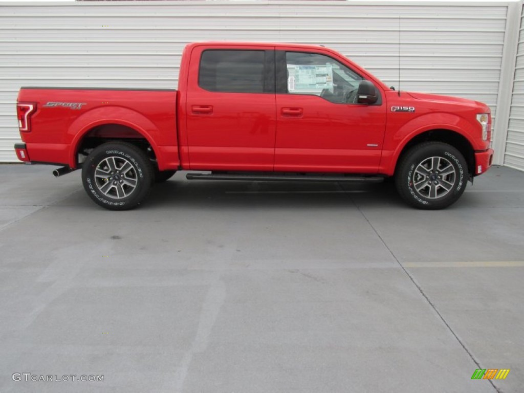 Race Red 2015 Ford F150 XLT SuperCrew 4x4 Exterior Photo #103603343