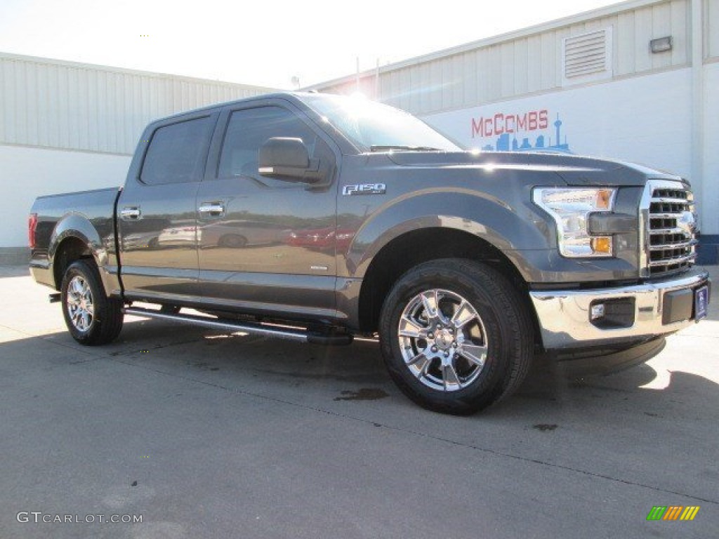 2015 F150 XLT SuperCrew - Magnetic Metallic / Medium Earth Gray photo #1