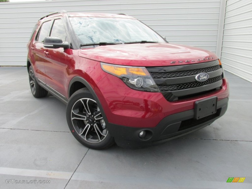 2015 Explorer Sport 4WD - Ruby Red / Sport Charcoal Black photo #2