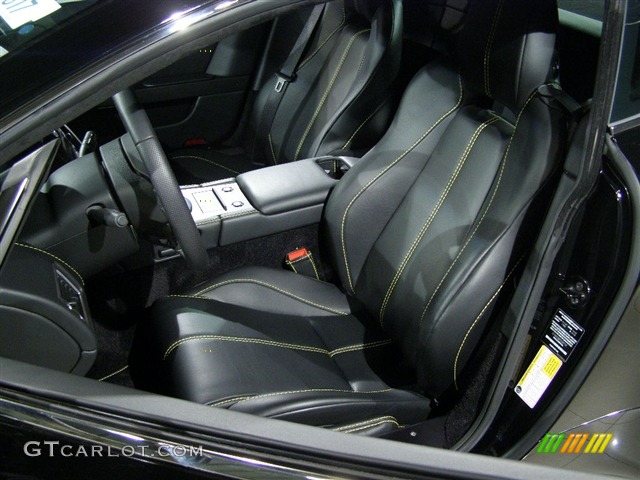 2007 Aston Martin V8 Vantage in Black / Black with Yellow Stitching, Drivers Seat 2007 Aston Martin V8 Vantage Coupe Parts