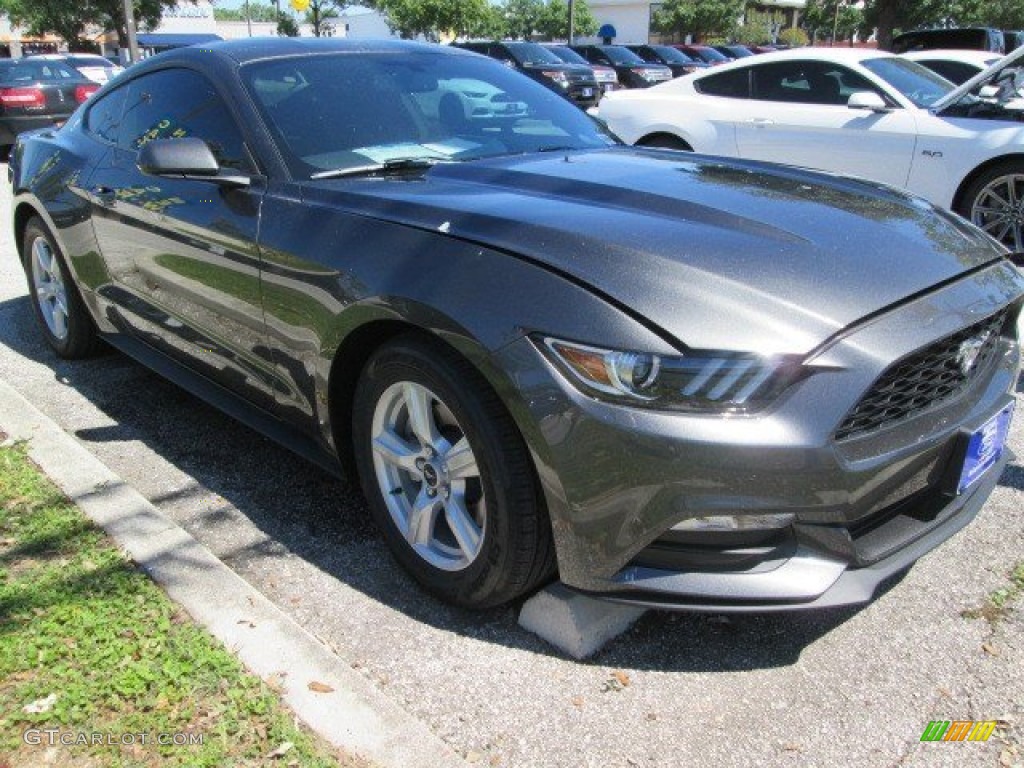 2015 Mustang V6 Coupe - Magnetic Metallic / Ebony photo #1