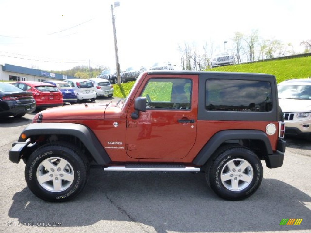 2014 Wrangler Sport 4x4 - Copperhead / Black photo #8