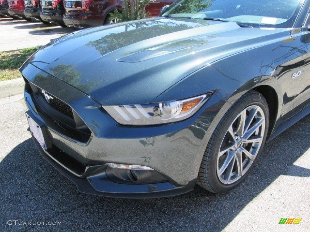 2015 Mustang GT Premium Coupe - Guard Metallic / Ebony photo #7