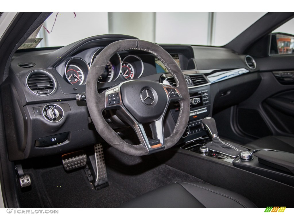 Black Interior 2015 Mercedes-Benz C 63 AMG Coupe Photo #103610024