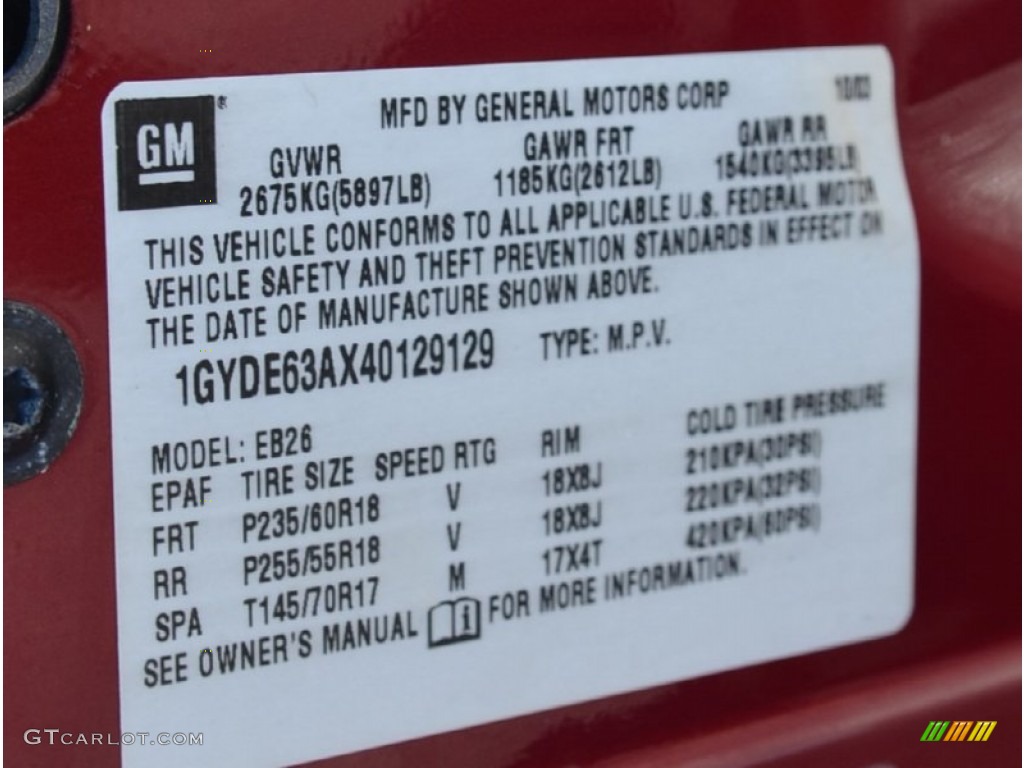 2004 SRX V8 - Red Line / Light Neutral photo #17