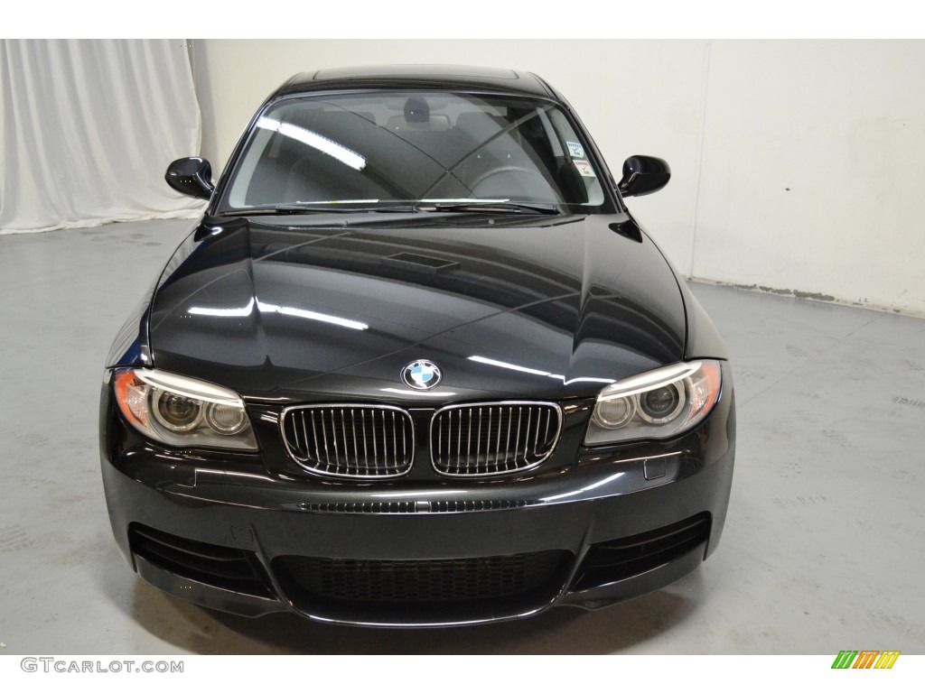 2012 1 Series 135i Coupe - Black Sapphire Metallic / Black photo #4