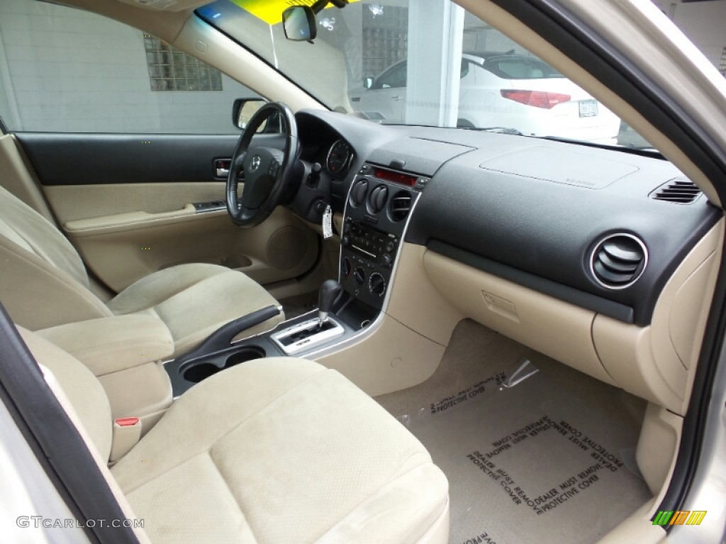 2008 MAZDA6 i Sport Sedan - Smokestone / Beige photo #2