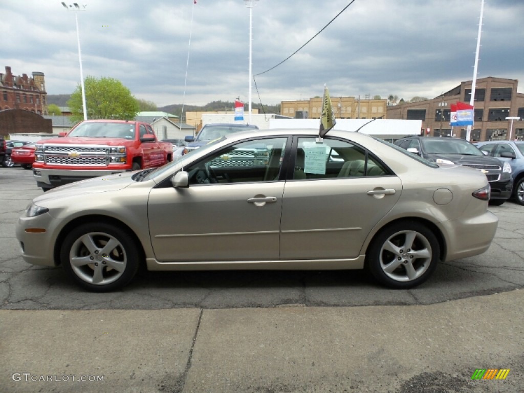 2008 MAZDA6 i Sport Sedan - Smokestone / Beige photo #6