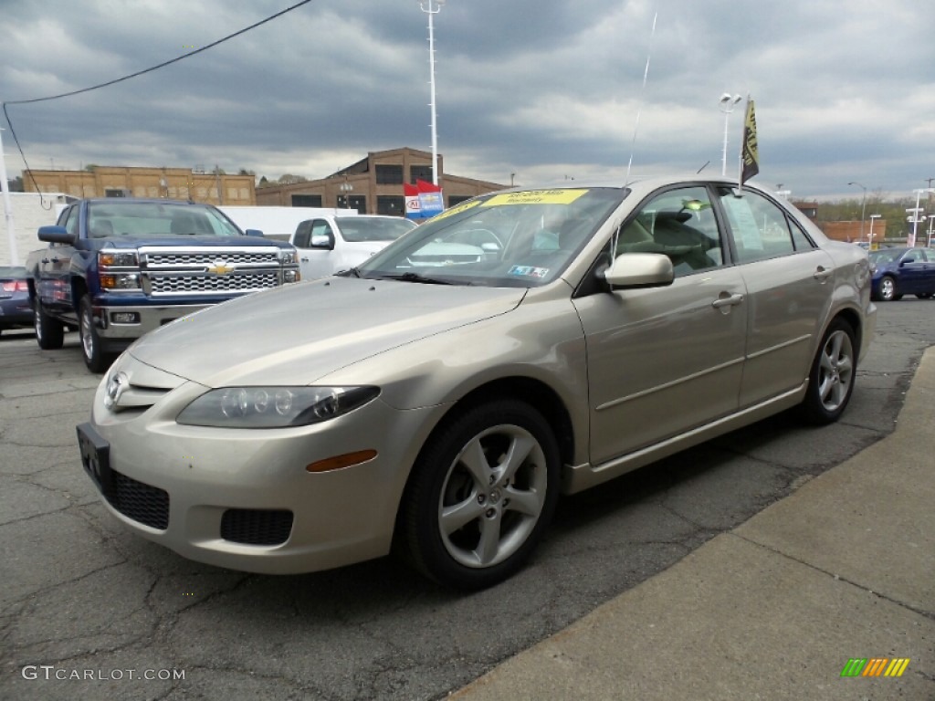2008 MAZDA6 i Sport Sedan - Smokestone / Beige photo #7