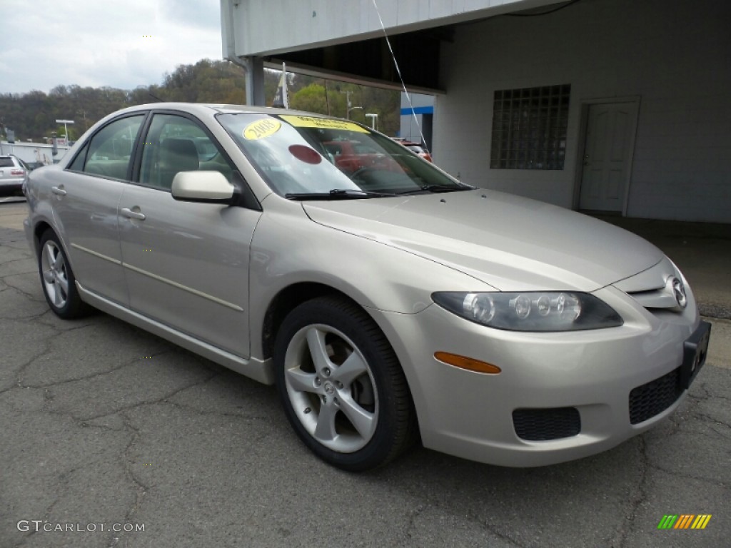 2008 MAZDA6 i Sport Sedan - Smokestone / Beige photo #9