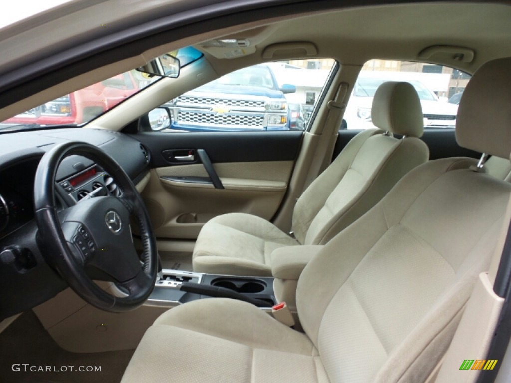 2008 MAZDA6 i Sport Sedan - Smokestone / Beige photo #11
