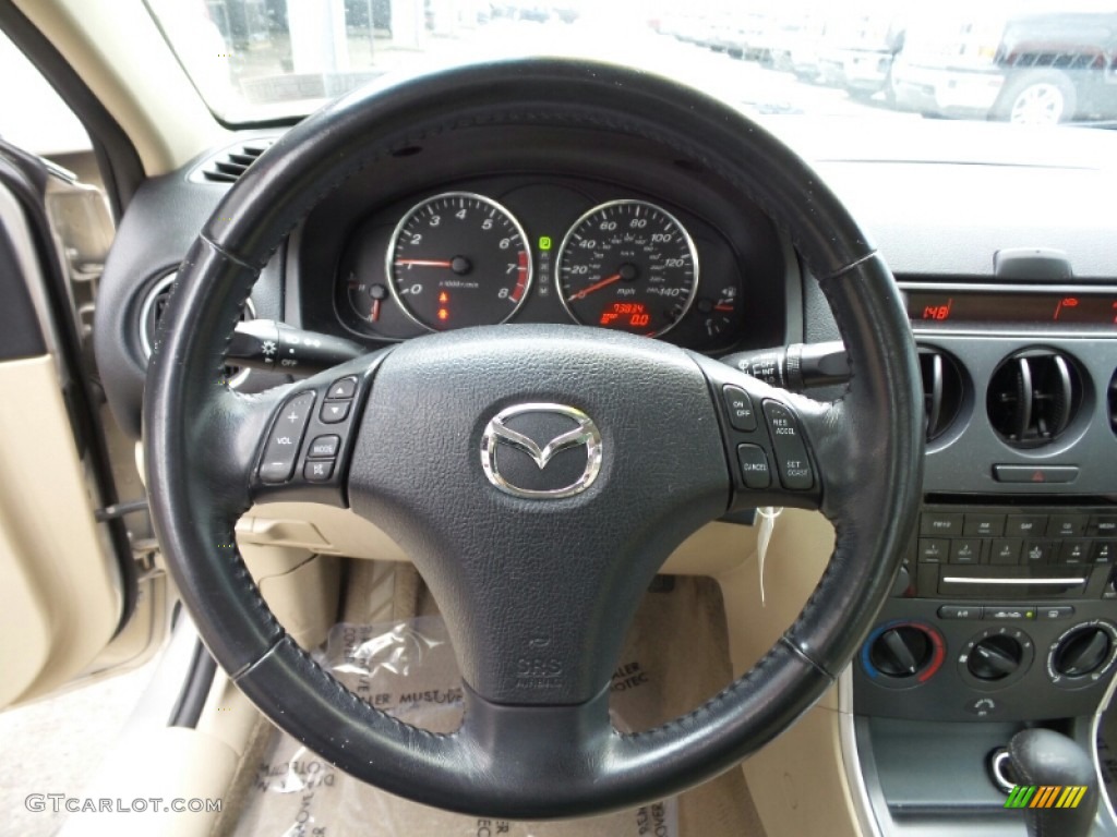 2008 MAZDA6 i Sport Sedan - Smokestone / Beige photo #17
