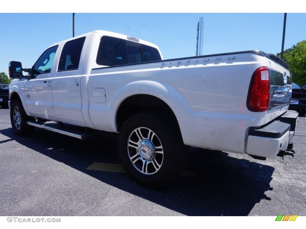 2014 F250 Super Duty Platinum Crew Cab 4x4 - White Platinum Tri-Coat / Platinum Pecan Leather photo #5