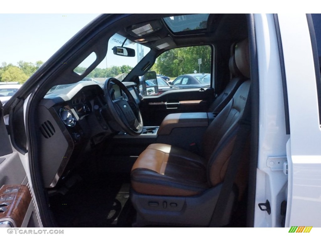 2014 F250 Super Duty Platinum Crew Cab 4x4 - White Platinum Tri-Coat / Platinum Pecan Leather photo #10