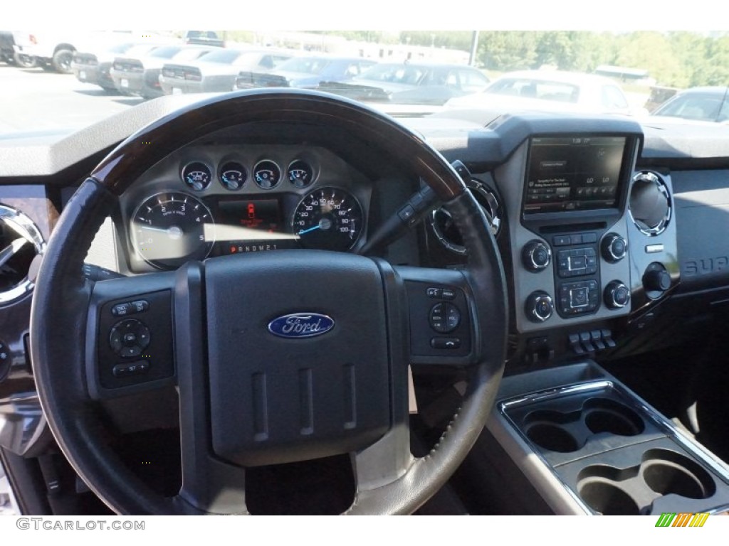2014 F250 Super Duty Platinum Crew Cab 4x4 - White Platinum Tri-Coat / Platinum Pecan Leather photo #11