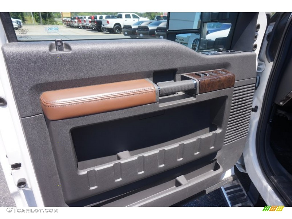 2014 F250 Super Duty Platinum Crew Cab 4x4 - White Platinum Tri-Coat / Platinum Pecan Leather photo #13
