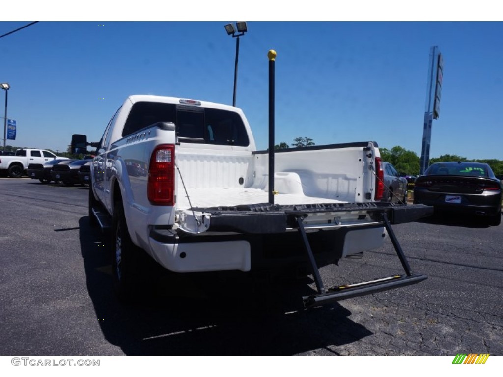 2014 F250 Super Duty Platinum Crew Cab 4x4 - White Platinum Tri-Coat / Platinum Pecan Leather photo #16
