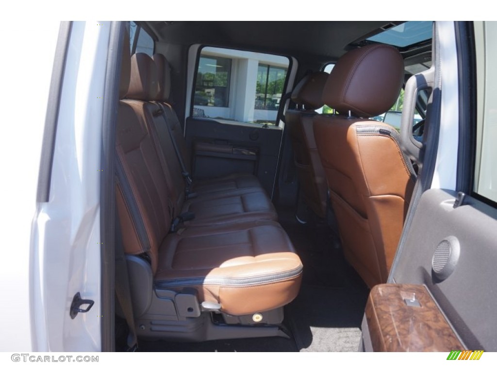 2014 F250 Super Duty Platinum Crew Cab 4x4 - White Platinum Tri-Coat / Platinum Pecan Leather photo #17