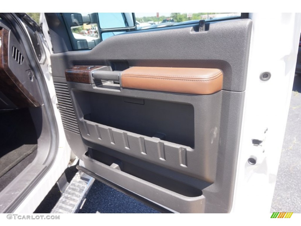 2014 F250 Super Duty Platinum Crew Cab 4x4 - White Platinum Tri-Coat / Platinum Pecan Leather photo #20