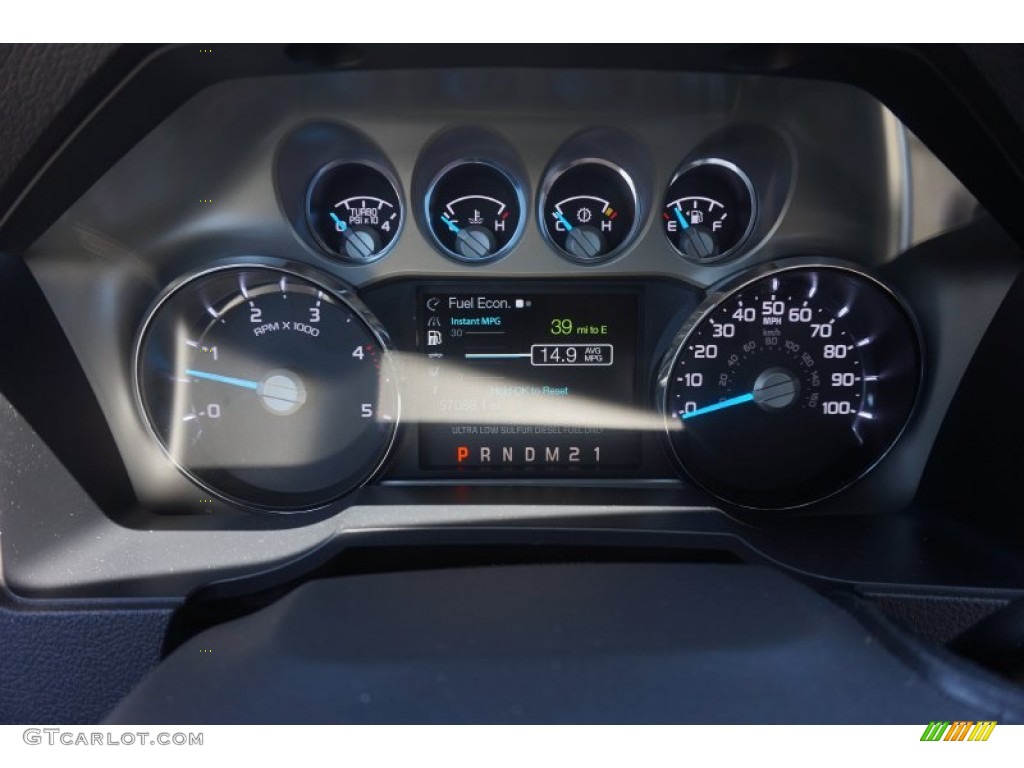 2014 F250 Super Duty Platinum Crew Cab 4x4 - White Platinum Tri-Coat / Platinum Pecan Leather photo #21