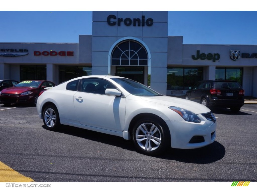 2013 Altima 2.5 S Coupe - Pearl White / Charcoal photo #1